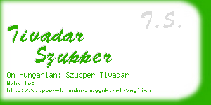 tivadar szupper business card